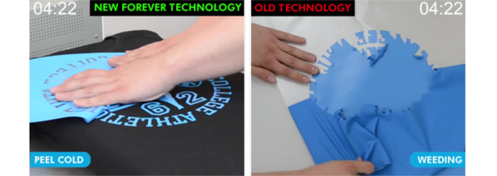 Click here for a comparison video between FOREVER and traditional heat transfer