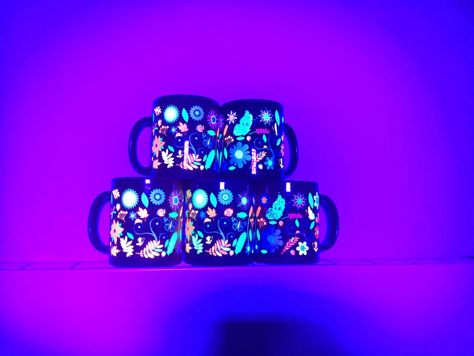 Glowing Neon Toner printed mugs Glowing Neon Toner printed mugs