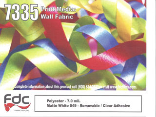 Picture of 54" FDC Printable 7mil Matte White Wall Fabric - Removable