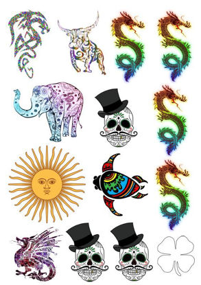 Picture of Laser Printable Temporary Tattoo Sheets
