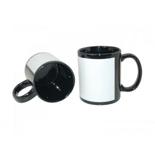 Picture of 11oz Black Gloss Mug with Patch