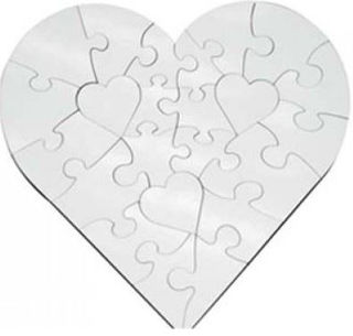 Picture of Hardboard Puzzle-Heart 