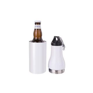 NEW 12OZ (3 PIECE) BEER BOTTLE COOLER + BOTTLE OPENER & KOOZIE