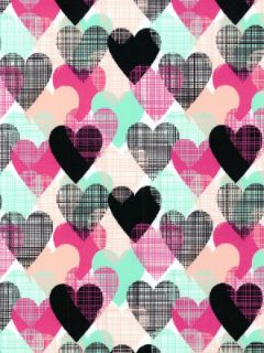 Picture of 12"x 12" ThermoFlex FASHION Pattern - Colorful Hearts