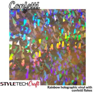 Styletech Metalized Holographic Film-9000 Series - 802 - Confetti Vinyl