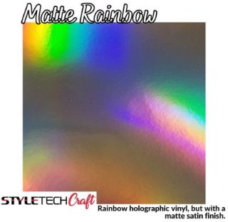 Styletech Metalized Holographic Film-9000 Series - 841 Rainbow Vinyl