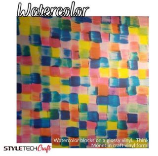 Styletech Metalized Holographic Film-9000 Series - 851 Watercolor Vinyl