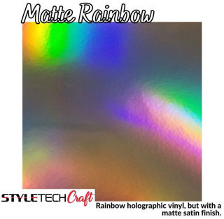 24" Styletech Metalized Holographic Film-Rainbow