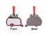 3" Metal Ornament - Santa's Van Camper Both sides