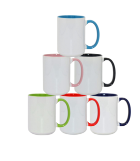 15oz Two Tone Coffee Mugs for Sublimation