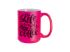 15oz (Frosted) Purple Red Matt Mugs - Fluorescent Pink - decorated