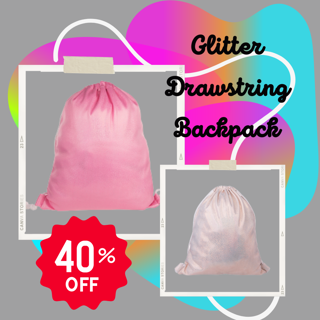 Glitter Drawstring Backpack
