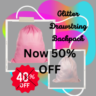 Glitter Drawstring Backpack