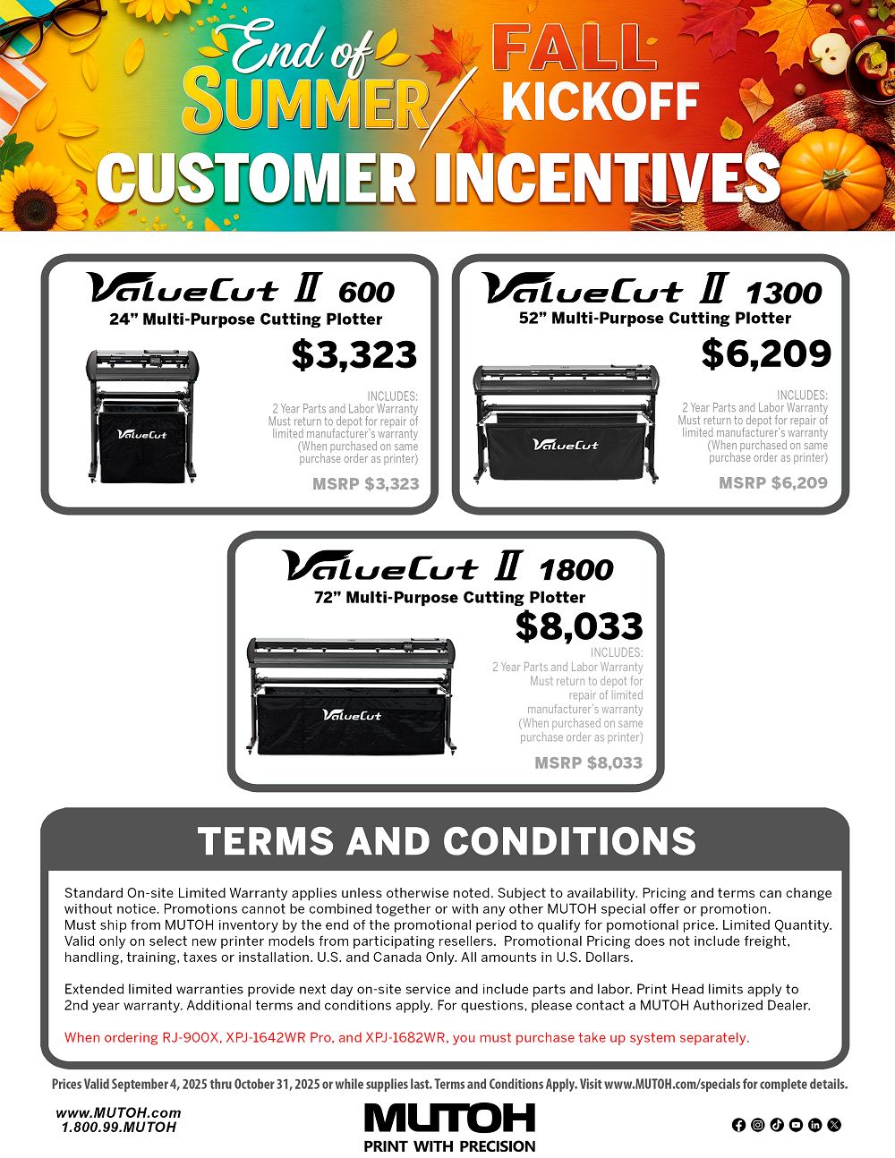 Current Mutoh Specials