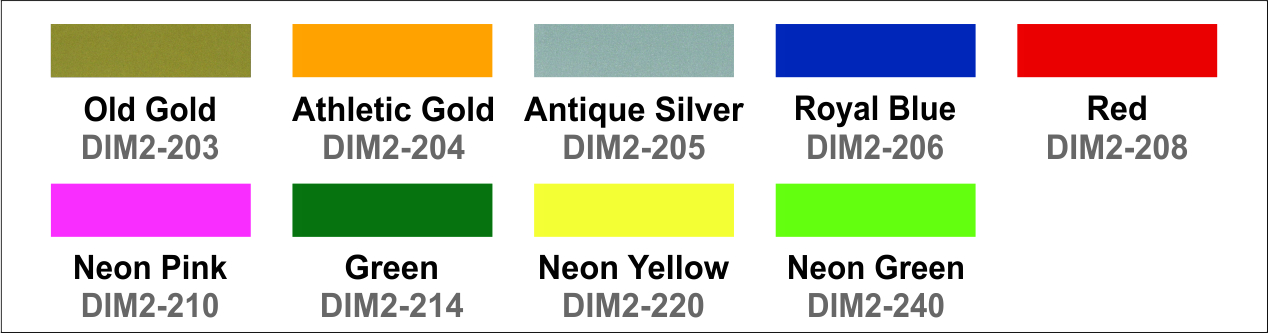 Dimension 2 Color Chart